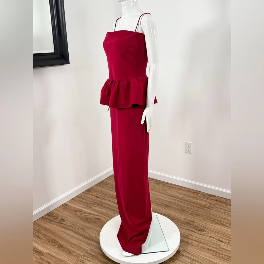 Chiara Boni La Petite Robe Panthea Strapless Peplum Gown 14